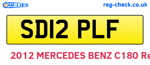 SD12PLF are the vehicle registration plates.