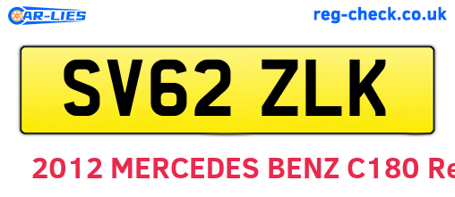 SV62ZLK are the vehicle registration plates.