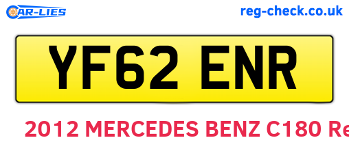 YF62ENR are the vehicle registration plates.