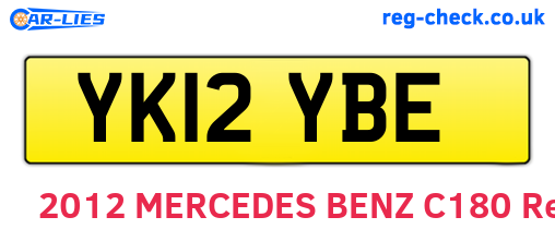YK12YBE are the vehicle registration plates.