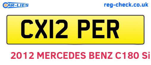 CX12PER are the vehicle registration plates.