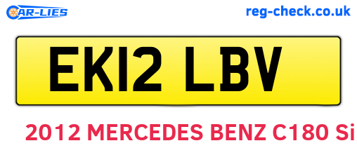 EK12LBV are the vehicle registration plates.