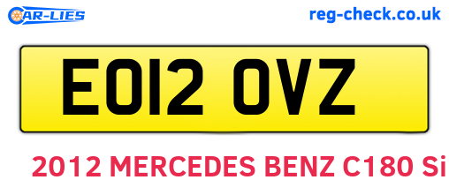 EO12OVZ are the vehicle registration plates.