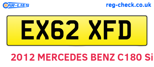 EX62XFD are the vehicle registration plates.