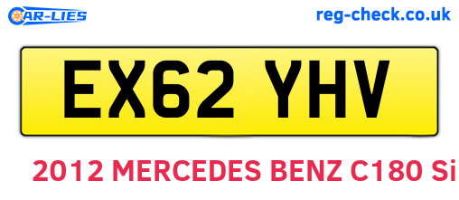 EX62YHV are the vehicle registration plates.