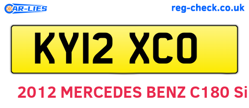 KY12XCO are the vehicle registration plates.