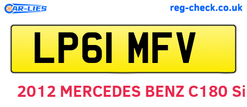 LP61MFV are the vehicle registration plates.