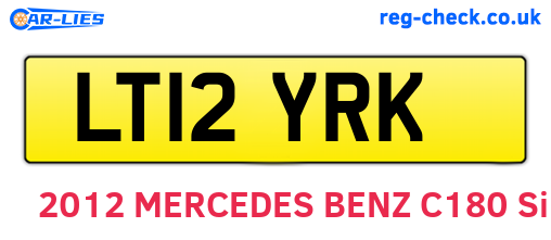 LT12YRK are the vehicle registration plates.