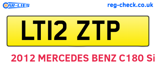 LT12ZTP are the vehicle registration plates.