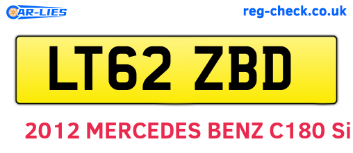 LT62ZBD are the vehicle registration plates.