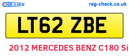 LT62ZBE are the vehicle registration plates.