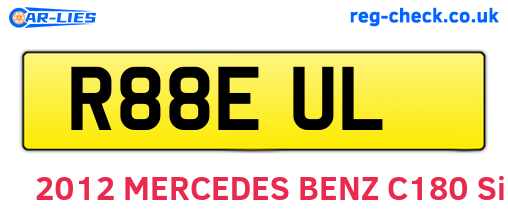 R88EUL are the vehicle registration plates.
