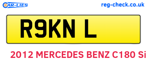 R9KNL are the vehicle registration plates.