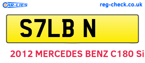 S7LBN are the vehicle registration plates.