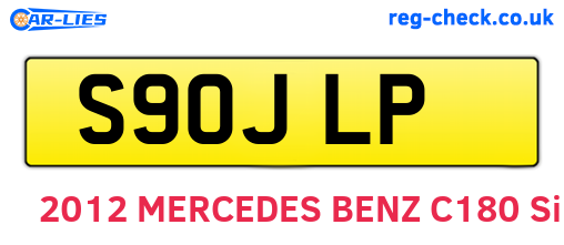 S90JLP are the vehicle registration plates.