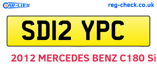 SD12YPC are the vehicle registration plates.