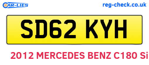 SD62KYH are the vehicle registration plates.