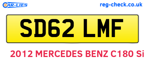 SD62LMF are the vehicle registration plates.
