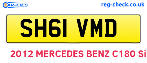 SH61VMD are the vehicle registration plates.
