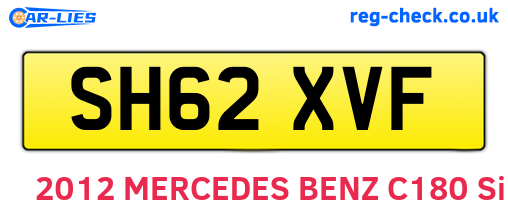 SH62XVF are the vehicle registration plates.