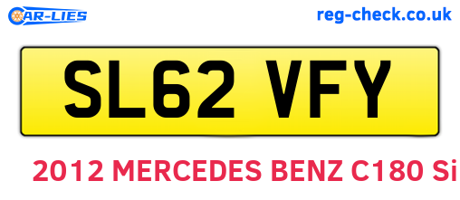 SL62VFY are the vehicle registration plates.