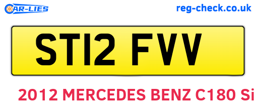 ST12FVV are the vehicle registration plates.