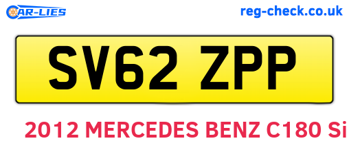 SV62ZPP are the vehicle registration plates.