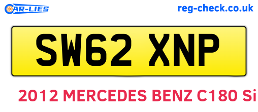 SW62XNP are the vehicle registration plates.