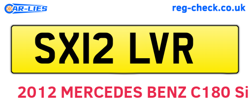 SX12LVR are the vehicle registration plates.