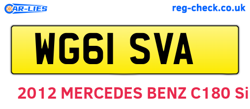 WG61SVA are the vehicle registration plates.