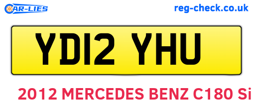 YD12YHU are the vehicle registration plates.