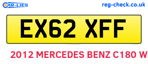 EX62XFF are the vehicle registration plates.