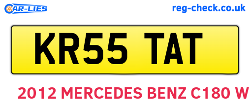 KR55TAT are the vehicle registration plates.