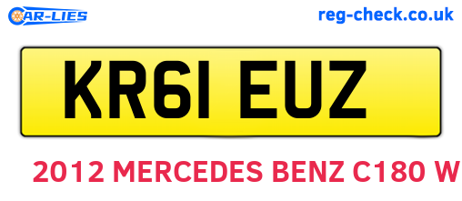KR61EUZ are the vehicle registration plates.