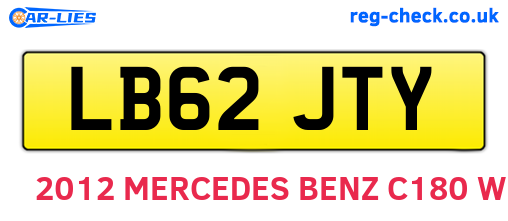 LB62JTY are the vehicle registration plates.