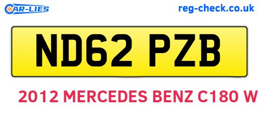ND62PZB are the vehicle registration plates.