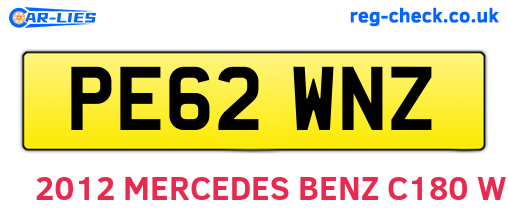 PE62WNZ are the vehicle registration plates.