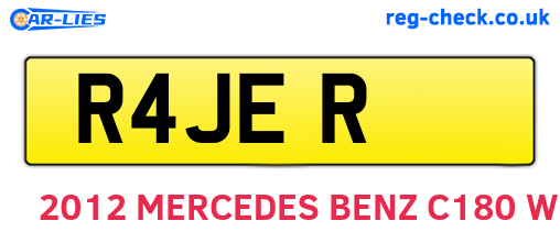 R4JER are the vehicle registration plates.