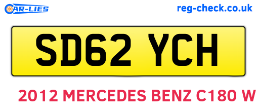 SD62YCH are the vehicle registration plates.
