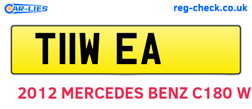 T11WEA are the vehicle registration plates.