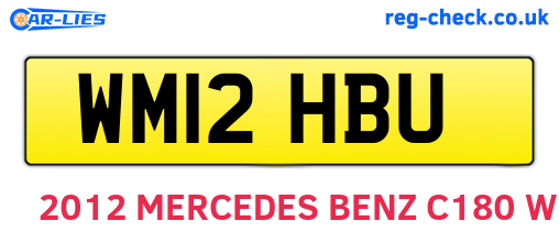 WM12HBU are the vehicle registration plates.