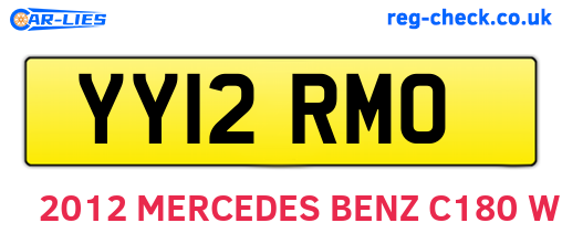 YY12RMO are the vehicle registration plates.