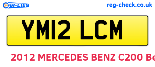 YM12LCM are the vehicle registration plates.