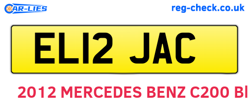 EL12JAC are the vehicle registration plates.