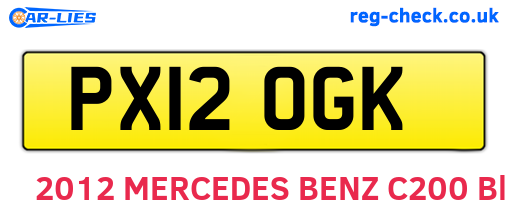 PX12OGK are the vehicle registration plates.