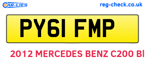 PY61FMP are the vehicle registration plates.