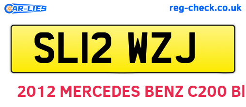 SL12WZJ are the vehicle registration plates.