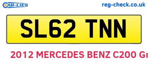 SL62TNN are the vehicle registration plates.