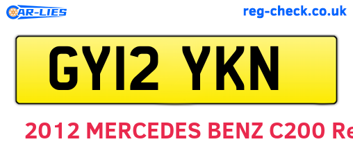 GY12YKN are the vehicle registration plates.