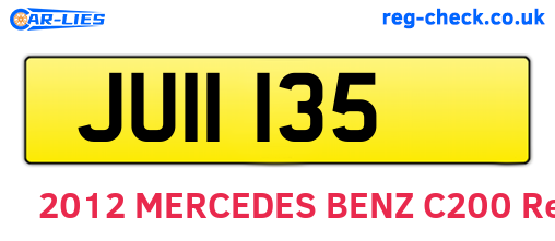 JUI1135 are the vehicle registration plates.